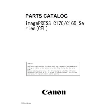 Canon imagePRESS C170 C165 Parts List