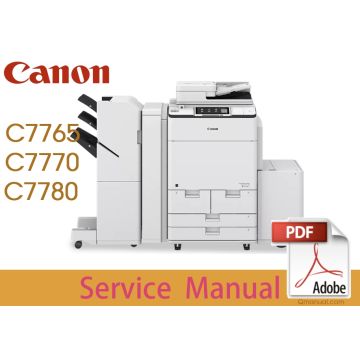 Canon imageRUNNER iR ADV DX-C7700 Series C7765 C7770 C7780 i Service Manual.