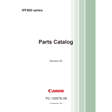 CANON imagePROGRAF IPF 851 850 841 840 831 830 825 820 815 810 Parts Manual 