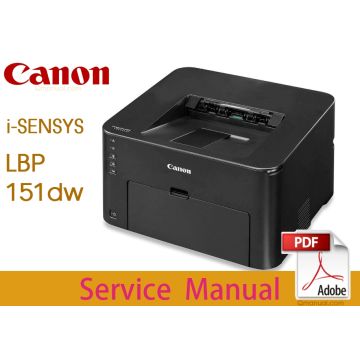 Canon i-SENSYS LBP 151 151dw Service Manual and Parts List.