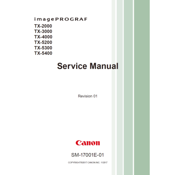 CANON imagePROGRAF TX-2000 3000 4000 TX-5200 5300 5400 Service Manual 