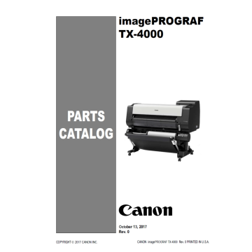 CANON imagePROGRAF TX-4000 Parts Manual 