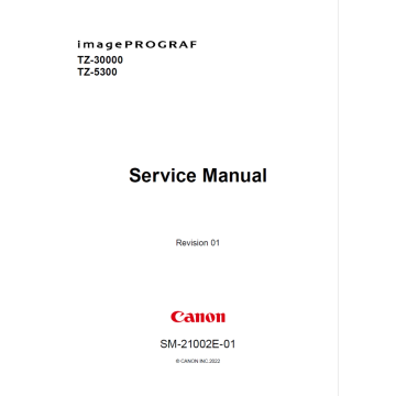 Canon ImagePROGRAF TZ-5300 TZ-30000 Service Manual