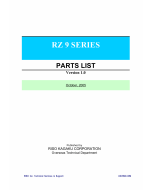RISO RZ 990 997 970 977 970 977 RV9690 RV9698 Parts List Manual