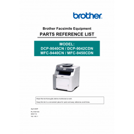 Brother MFC 9440CN 9450CDN DCP9040CN 9042CND Parts Reference