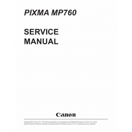 Canon PIXMA MP760 Service Manual