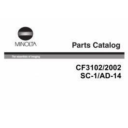 Konica-Minolta MINOLTA CF2002 3102 Parts Manual