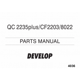 Konica-Minolta Options QC-2235plus CF2203 8022 Parts Manual