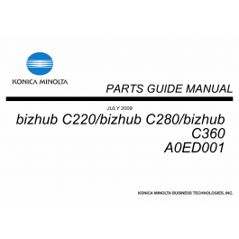 Konica-Minolta bizhub C220 C280 C360 Parts Manual