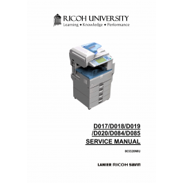 RICOH Aficio MP-2550B 2550SP 3350B 3350SP 2851SP 3351SP D017 D018 D019