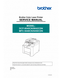 Brother MFC 9440CN 9450CDN DCP9040CN 9042CND Service Manual