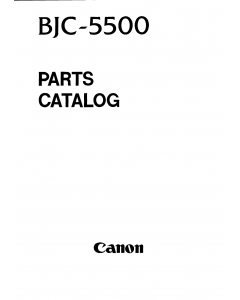 Canon BubbleJet BJC-5500 Parts Catalog Manual