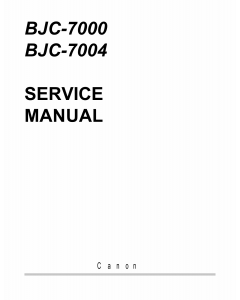 Canon BubbleJet BJC-7000 7004 Service Manual