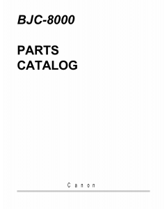 Canon BubbleJet BJC-8000 Parts Catalog Manual