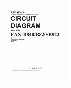 Canon FAX B820 B822 B840 Circuit Diagram