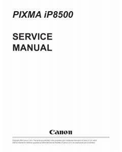 Canon PIXMA iP8500 Service Manual