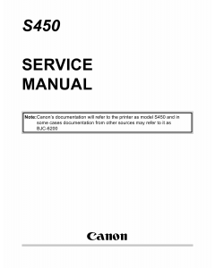 Canon PIXUS S450 Service Manual