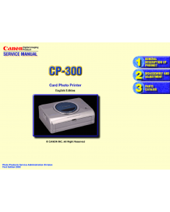 Canon SELPHY CP300 Service Manual
