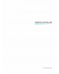 Canon SELPHY CP500 Parts Catalog Manual