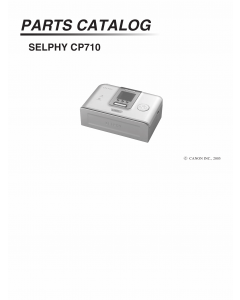 Canon SELPHY CP710 Parts Catalog Manual