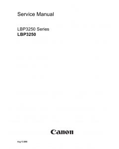 Canon imageCLASS LBP-3250 Service Manual