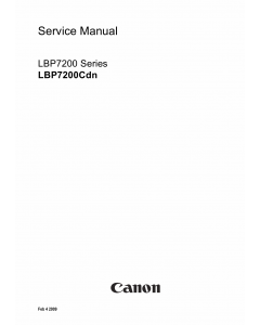 Canon imageCLASS LBP-7200Cdn Service Manual