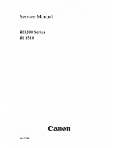 Canon imageRUNNER-iR 1200 1510 Service Manual