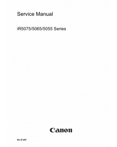 Canon imageRUNNER iR-5075 5065 5055 Parts and Service Manual