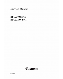 Canon imageRUNNER iR-C3200 C3200N Parts and Service Manual