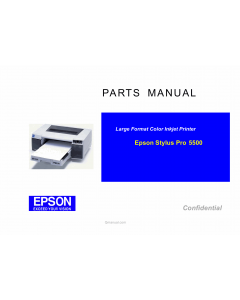 EPSON StylusPro 5500 Parts Manual