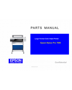 EPSON StylusPro 7600 Parts Manual