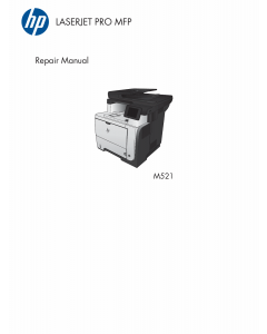 HP LaserJet Pro-MFP M521 dn dw Parts and Repair Guide PDF download