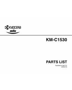 KYOCERA ColorCopier KM-C1530 Parts Manual