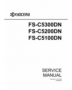 KYOCERA ColorLaserPrinter FS-C5100DN C5200DN C5300DN Parts and Service Manual