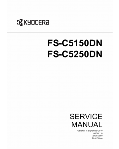 KYOCERA ColorLaserPrinter FS-C5150DN C5250DN Service Manual
