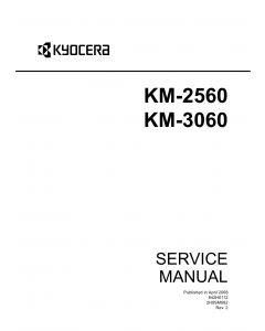 KYOCERA Copier KM-2560 3060 Service Manual