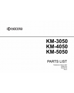 KYOCERA Copier KM-3050 4050 5050 Parts Manual