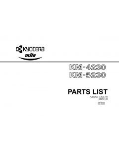 KYOCERA Copier KM-4230 5230 Parts Manual