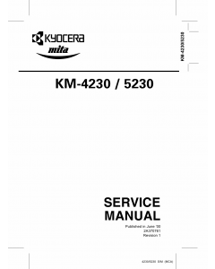 KYOCERA Copier KM-4230 5230 Parts and Service Manual