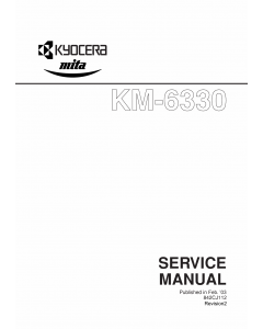 KYOCERA Copier KM-6330 Service Manual