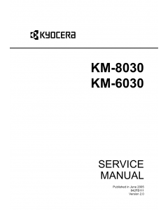 KYOCERA Copier KM-8030 6030 Service Manual
