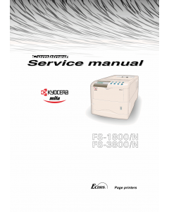 KYOCERA LaserPrinter FS-1800 3800 Service Manual