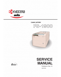 KYOCERA LaserPrinter FS-1900 Parts and Service Manual