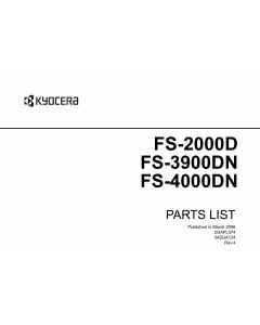 KYOCERA LaserPrinter FS-2000D 3900DN 4000DN Parts Manual