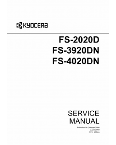 KYOCERA LaserPrinter FS-2020D 3920DN 4020DN Parts and Service Manual
