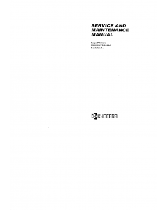 KYOCERA LaserPrinter FS-3500 3500C Parts and Service Manual