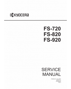 KYOCERA LaserPrinter FS-720 820 920 Service Manual