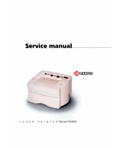KYOCERA LaserPrinter FS-800 Parts and Service Manual