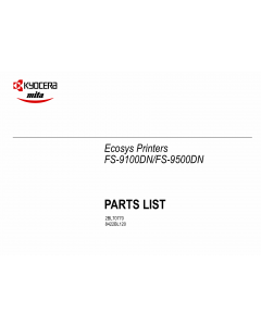 KYOCERA LaserPrinter FS-9100DN 9500DN Parts Manual