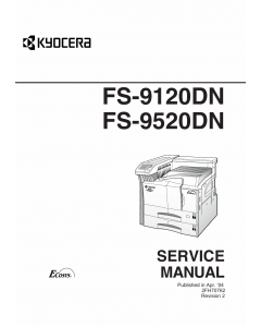KYOCERA LaserPrinter FS-9120DN FS-9520DN Parts and Service Manual
